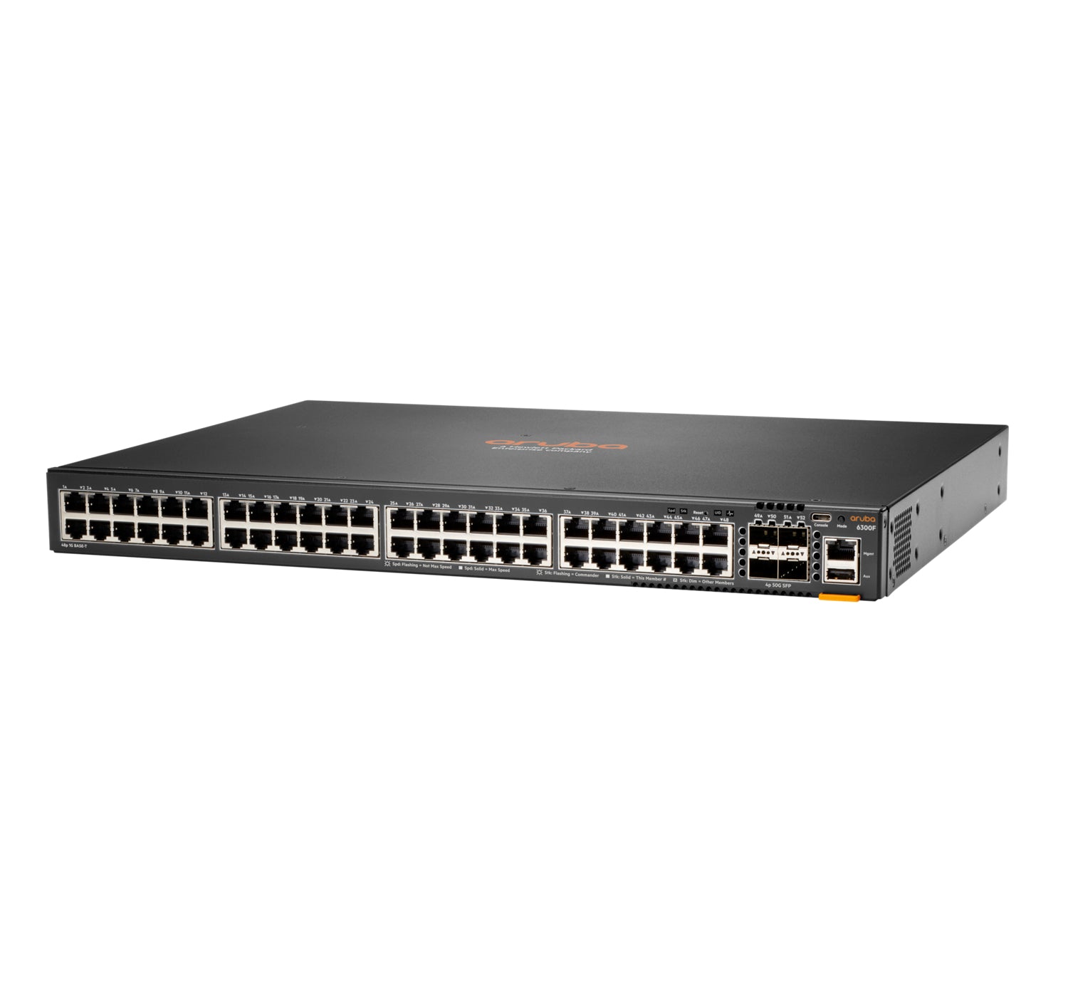 HPE Aruba 6300F 48G 4SFP56 – Managed Switch – 48×GbE, 4×SFP56, L3, 1U