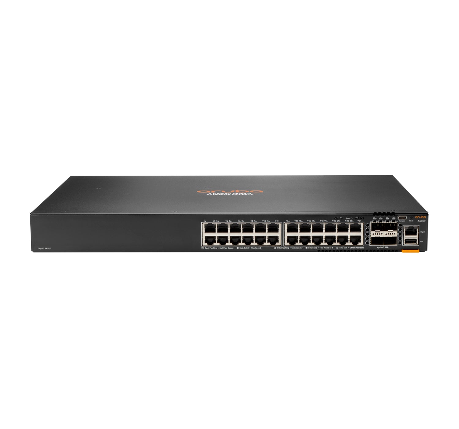 HPE Aruba Networking CX 6300F 24 – Managed Switch – 24×GbE, 4×SFP56, L3, 1U