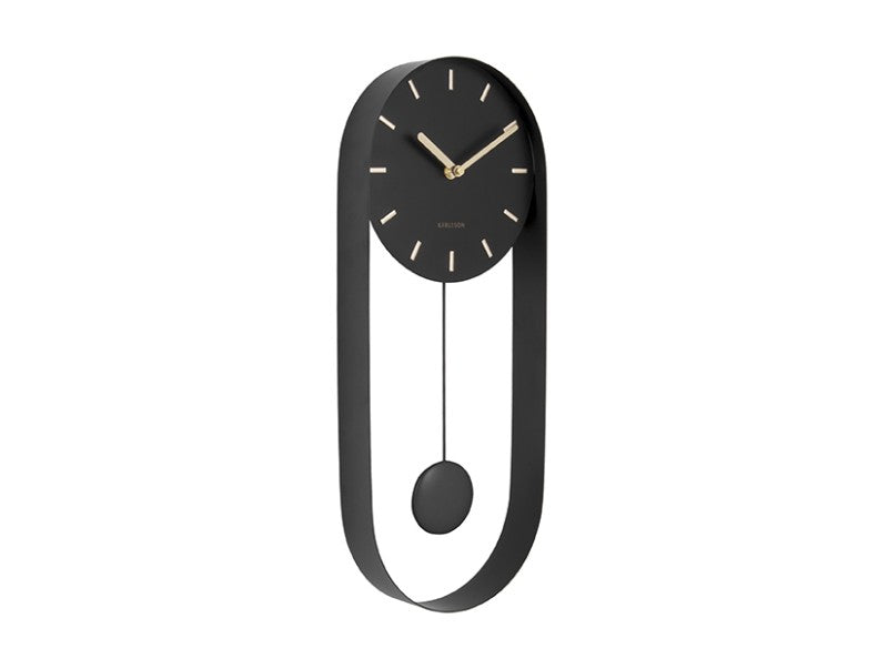 Karlsson Pendulum Charm Schwarz – Quarzuhr