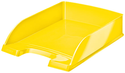 Leitz WOW – Briefkorb für A4, Polystyrol (PS), Gelb, Hochglänzend, 242 × 60 × 330 mm