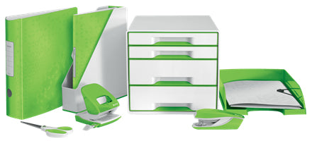 Leitz WOW – Briefkorb für A4, Polystyrol (PS), Hellgrün, 255 × 70 × 357 mm