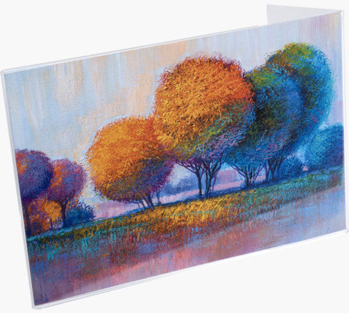 Exacompta Tischaufsteller – für A5 – 1 Fach – Hochformat – transparent – Acryl – 150×214×76 mm