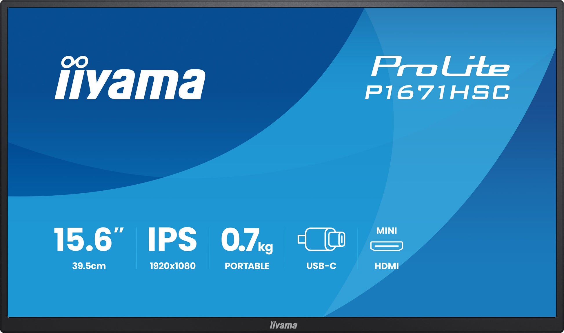 iiyama ProLite P1671HSC-B1 – Monitor, 15,6" 1920 × 1080 (Full HD), IPS, 250 cd/m²