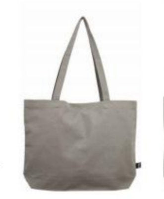 Rico Design Stofftasche, Baumwolle, Grau, 445×340 mm, Lange Henkel