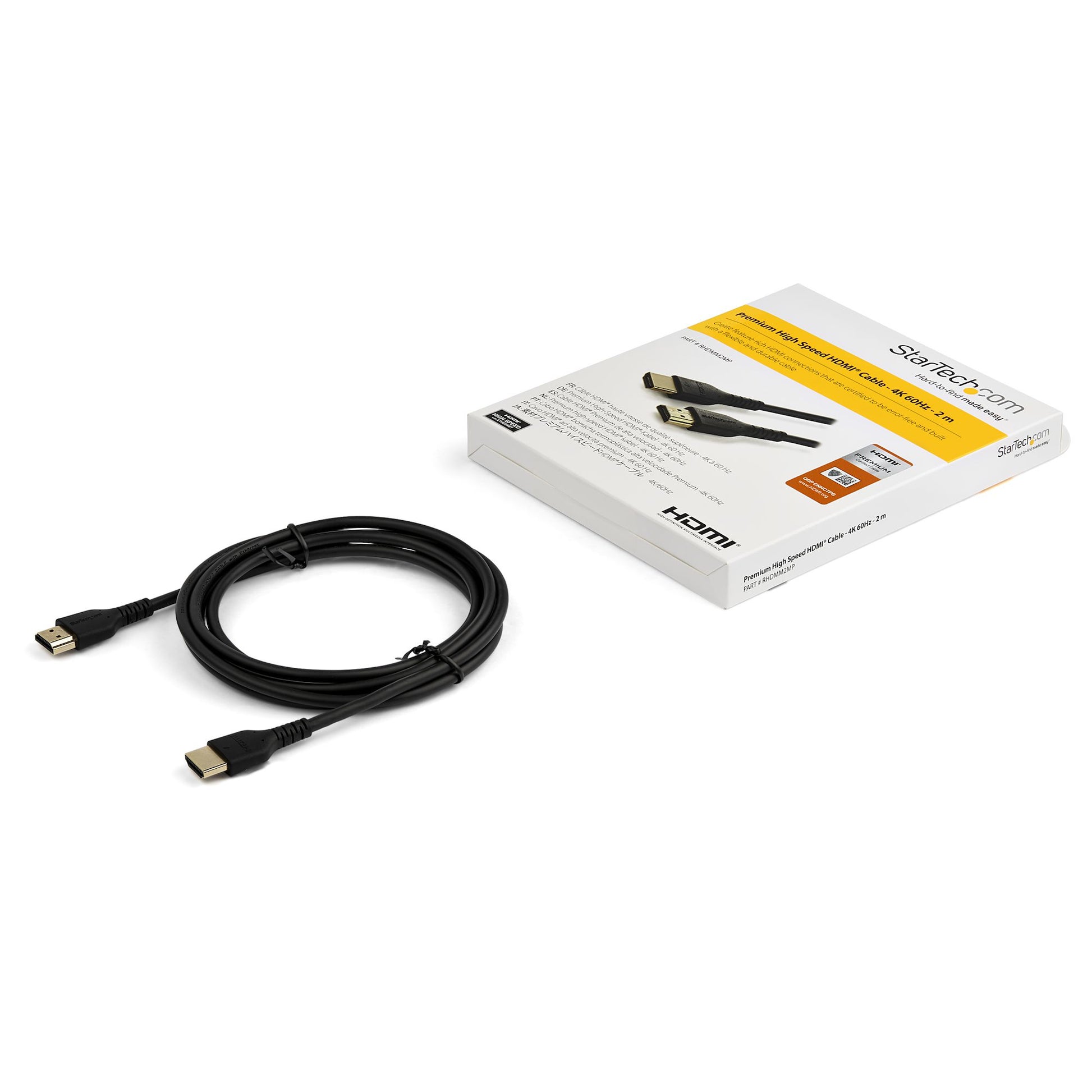 StarTech.com HDMI Kabel HDMI 2.0 4K 60 Hz – 2 m – HDR, ARC – für UHD Monitore/TVs/Displays