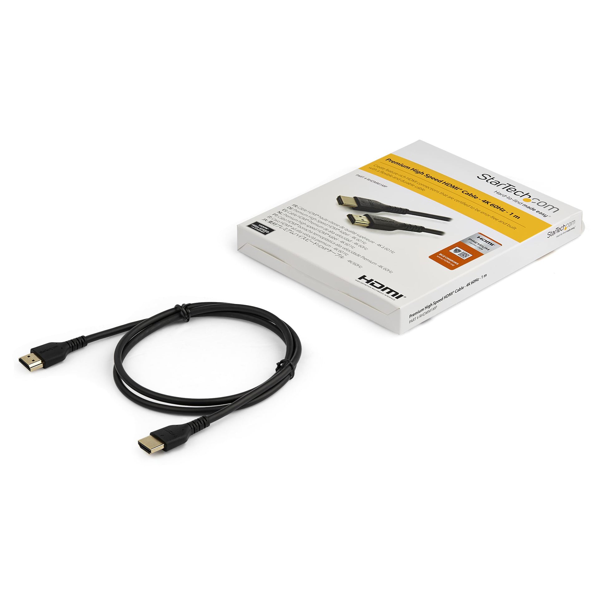 StarTech.com HDMI Kabel HDMI 2.0 4K 60 Hz – 1 m – HDR, ARC