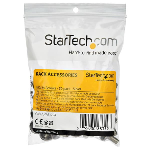 StarTech.com Rackschrauben 12-24, vernickelt – 50 Stk.