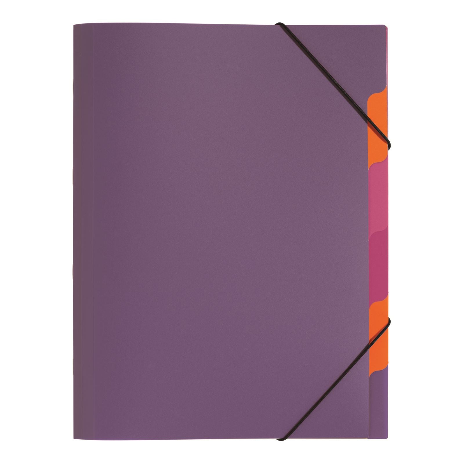 Pagna Fächermappe A4 – 5 Fächer, Gummiband, Polypropylen (PP), Violett