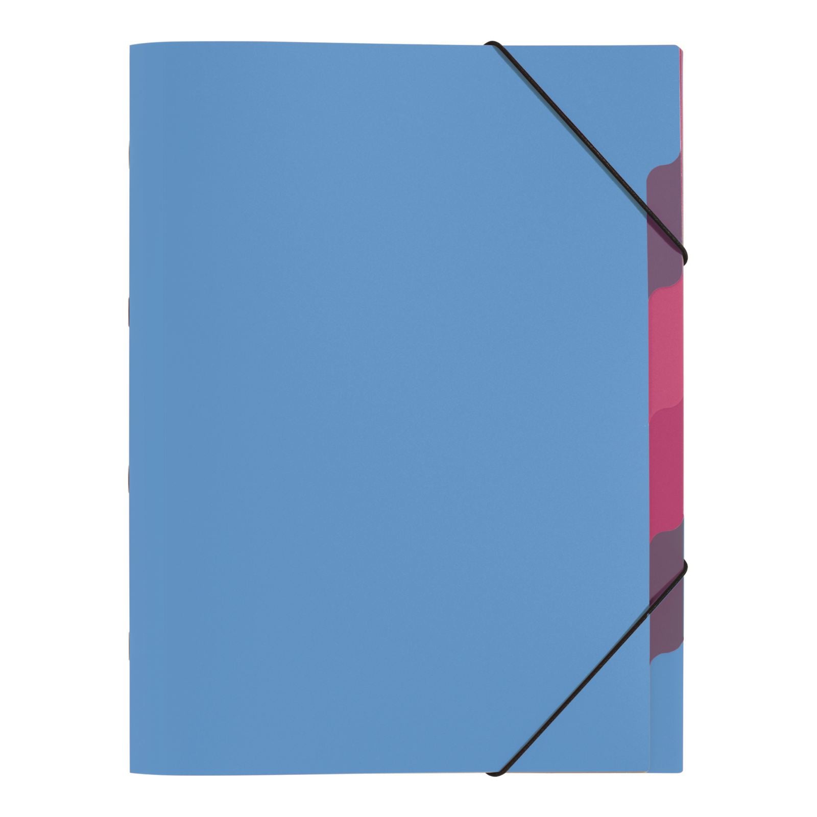 Pagna Fächermappe Funky School A4 – 5 Fächer, Gummiband, Polypropylen (PP), Hellblau
