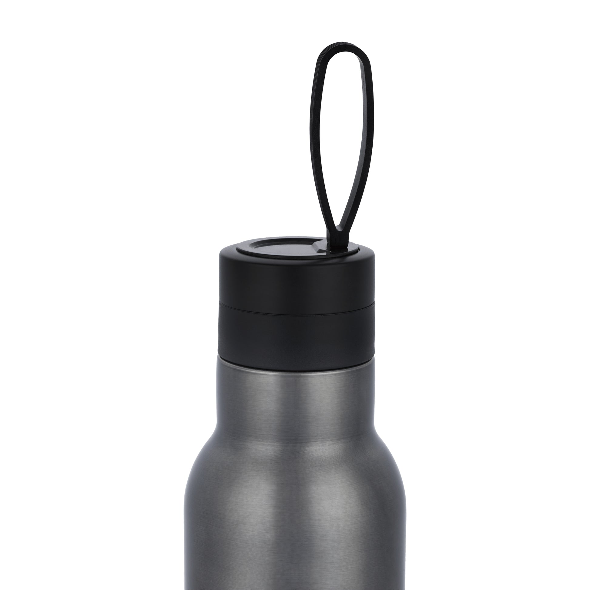 Bialetti Isolierflasche 750 ml – doppelwandig 12 h heiss/24 h kalt, Innen Porzellan, Grau