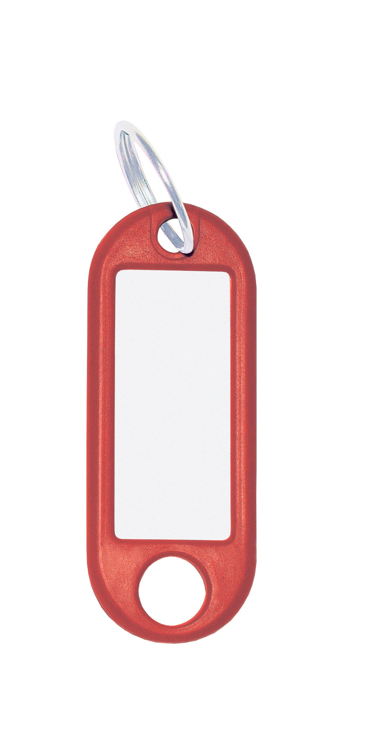 Wedo Schlüsselring – Kunststoff, Rot, 52 × 21 × 3 mm, 100er-Pack