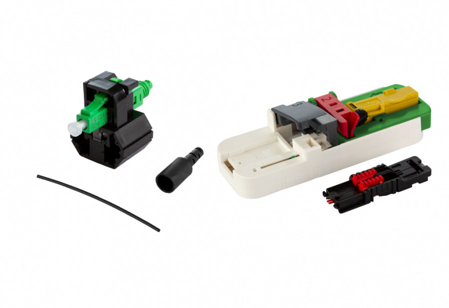 METZ CONNECT LWL-Steckverbinder LC APC OS2 – 20 Stück, Grün