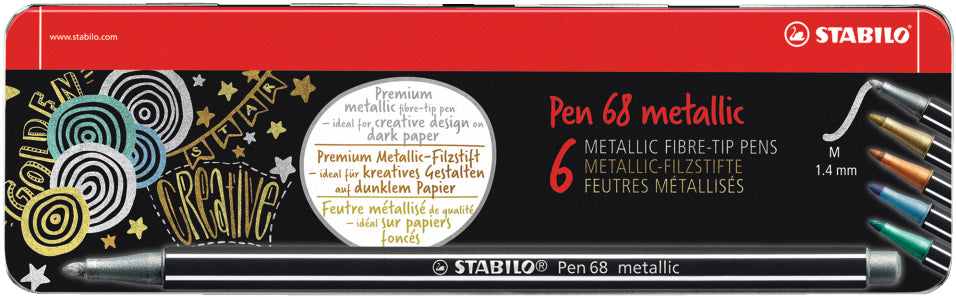 STABILO Filzstifte, Strichbreite 1,4 mm, 6 Farben