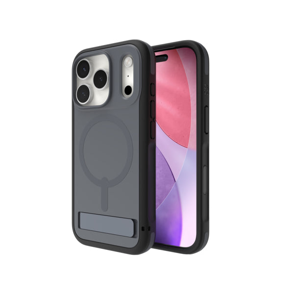 ZAGG Sedona Snap Backcover – für Apple iPhone 17 Pro, mit Ständer, Graphen, Anthrazit, bis 4 m sturzsicher