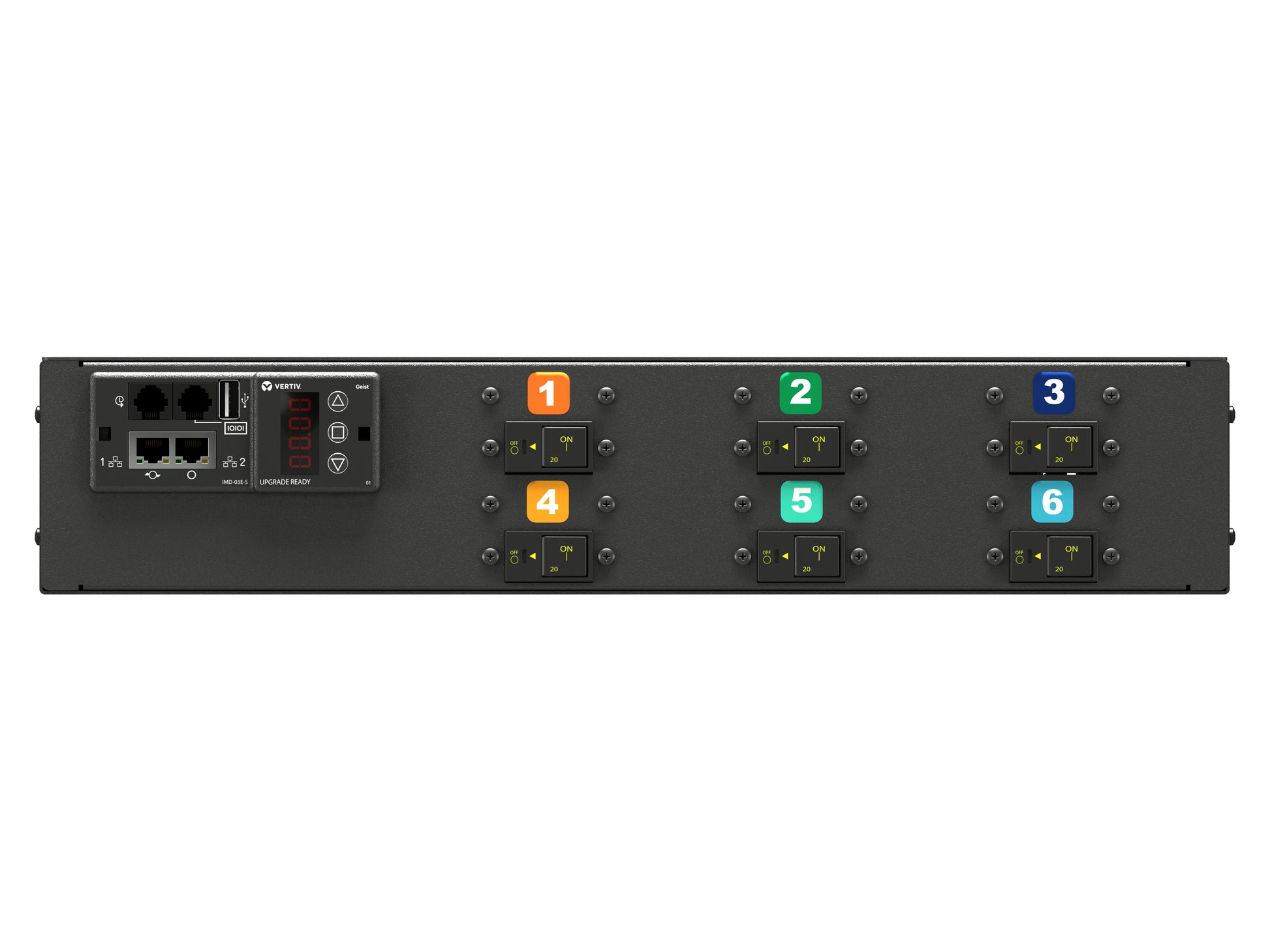 Vertiv UI30005L PDU 22,0 kVA – 18× (C13, C19) – 2U, horizontal – Messfunktion