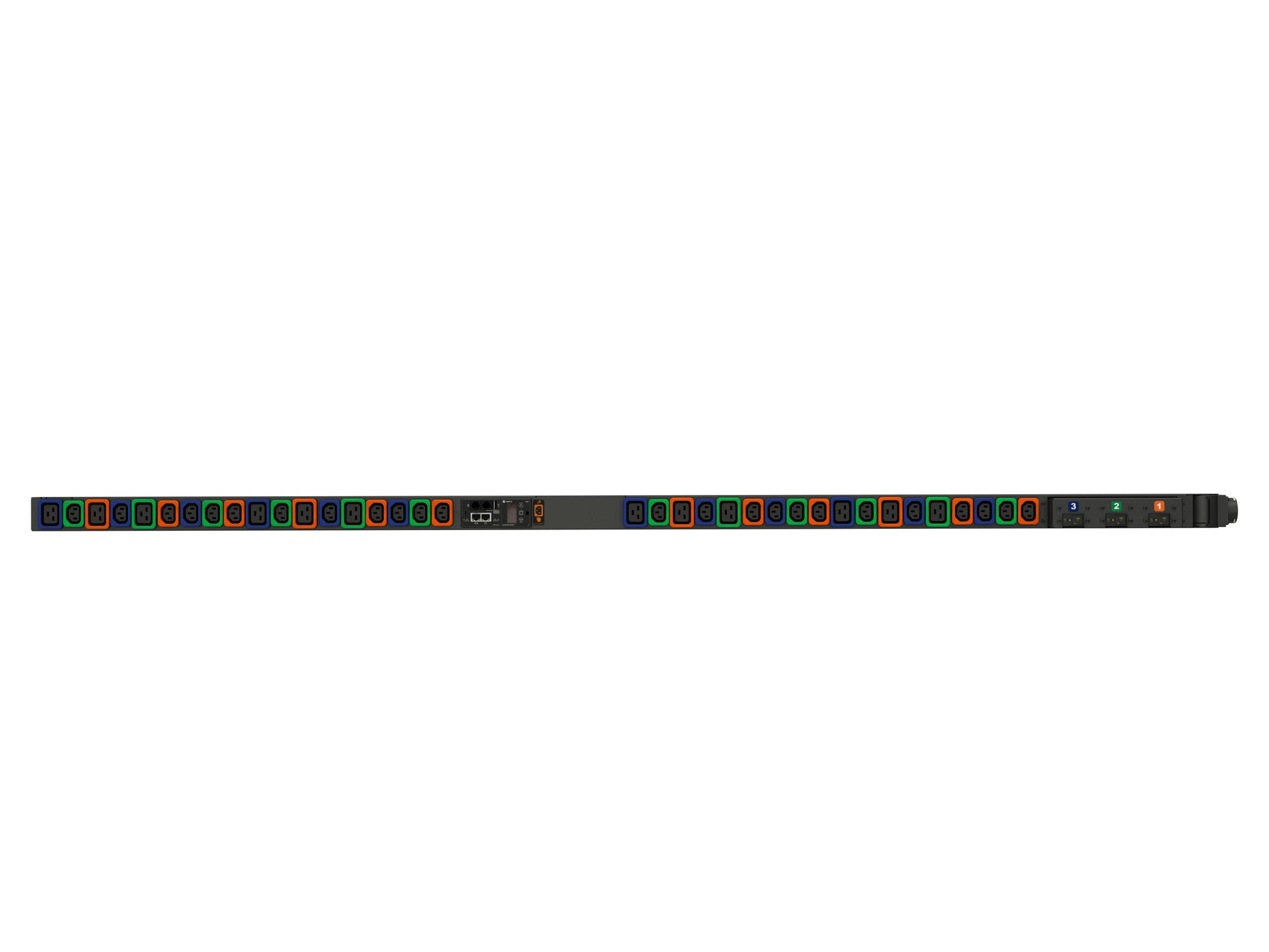 Vertiv UI30006L Überwachte PDU – Dreiphasig, 240/415 V, 48 A – 0U Vertikal – 36× AC-Ausgänge (C13/C19)
