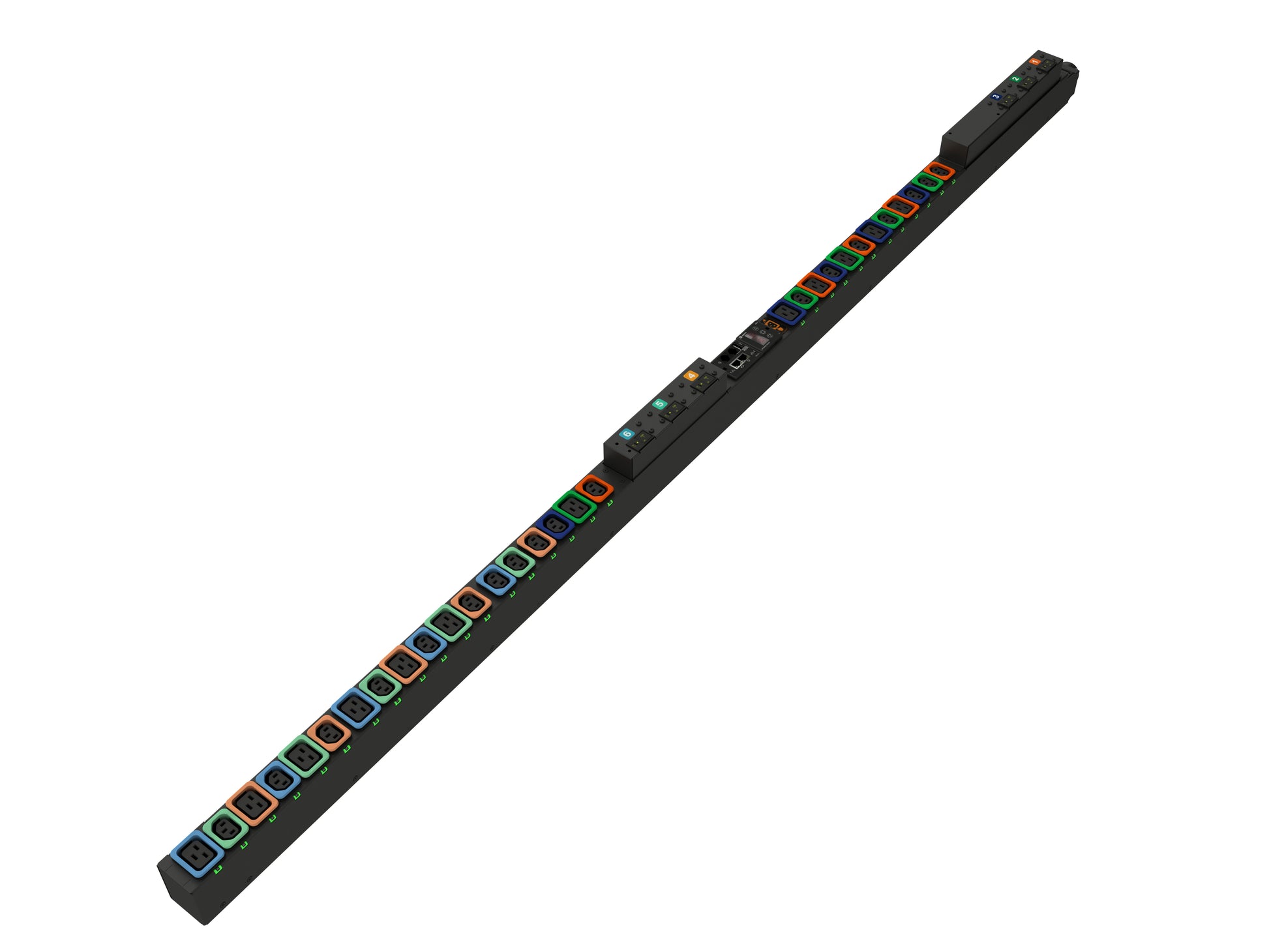 Vertiv UU30010L PDU 22,0 kVA, 32 A – Messgerät – 0U senkrecht – 30× AC (C13/C19) – 230/400 V – Schwarz