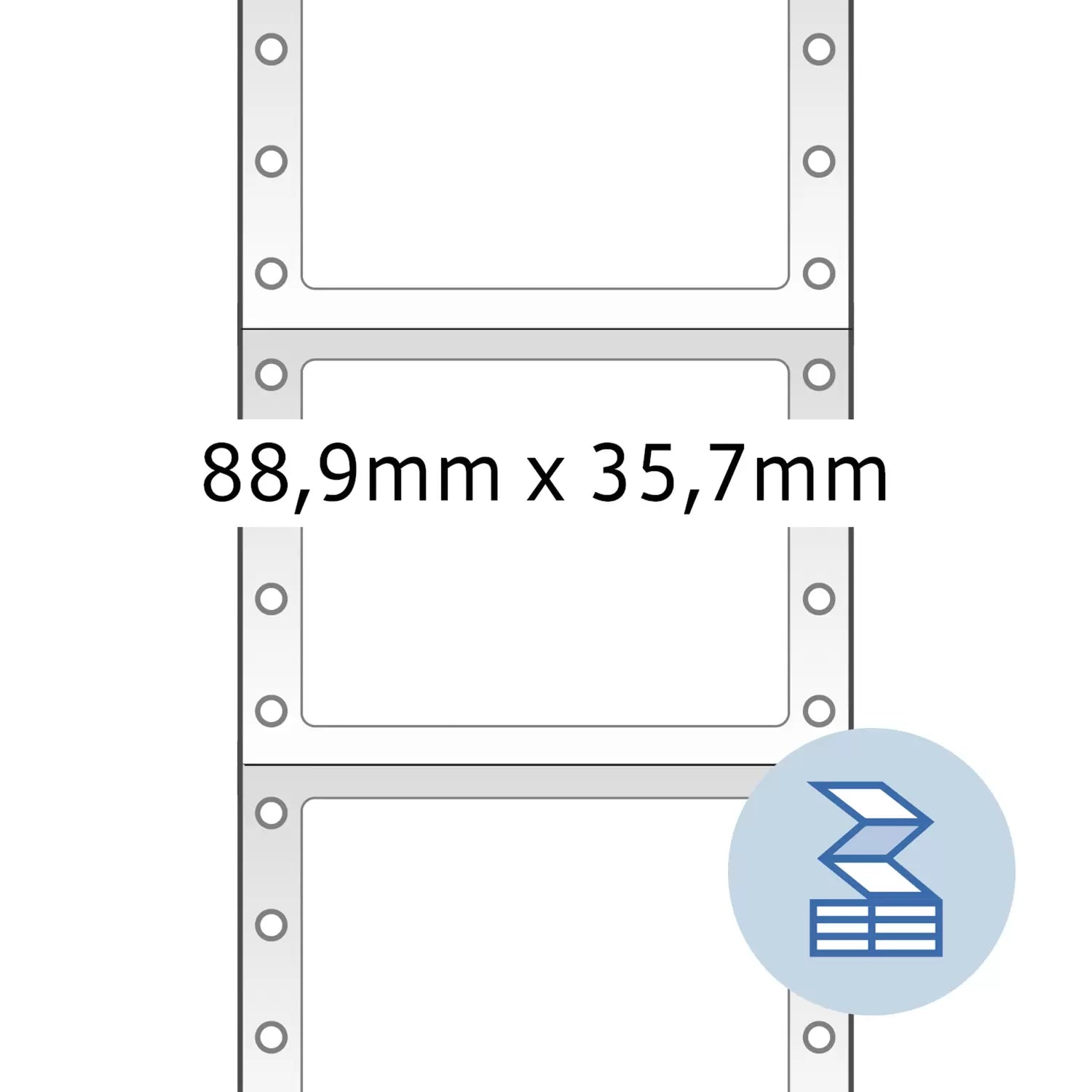 HERMA Etiketten (Rolle) 89 × 36 mm – Papier, matt, weiss – permanent haftend – Punktmatrix – 4'000 Stk.