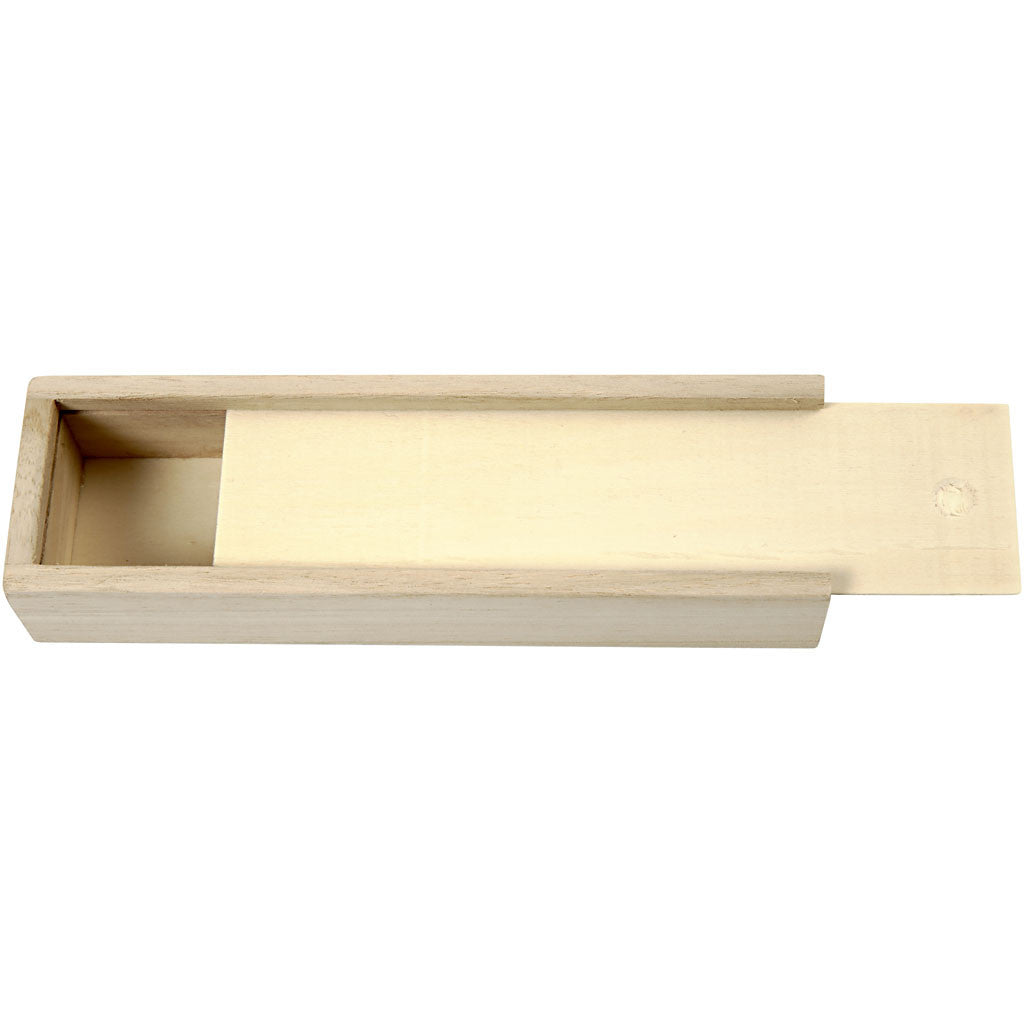 Creativ Company Stiftebox (Hartschale), Braun, Holz, 20 × 2,5 × 6 cm