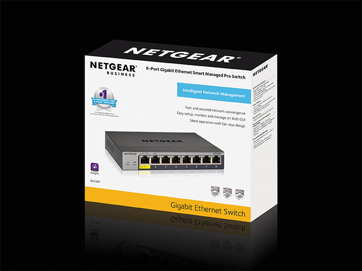 NETGEAR GS108Tv3 – Managed L2 Switch – 8× 1G