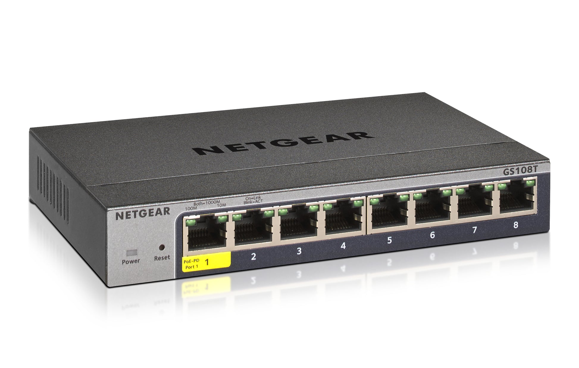 NETGEAR GS108Tv3 – Managed L2 Switch – 8× 1G