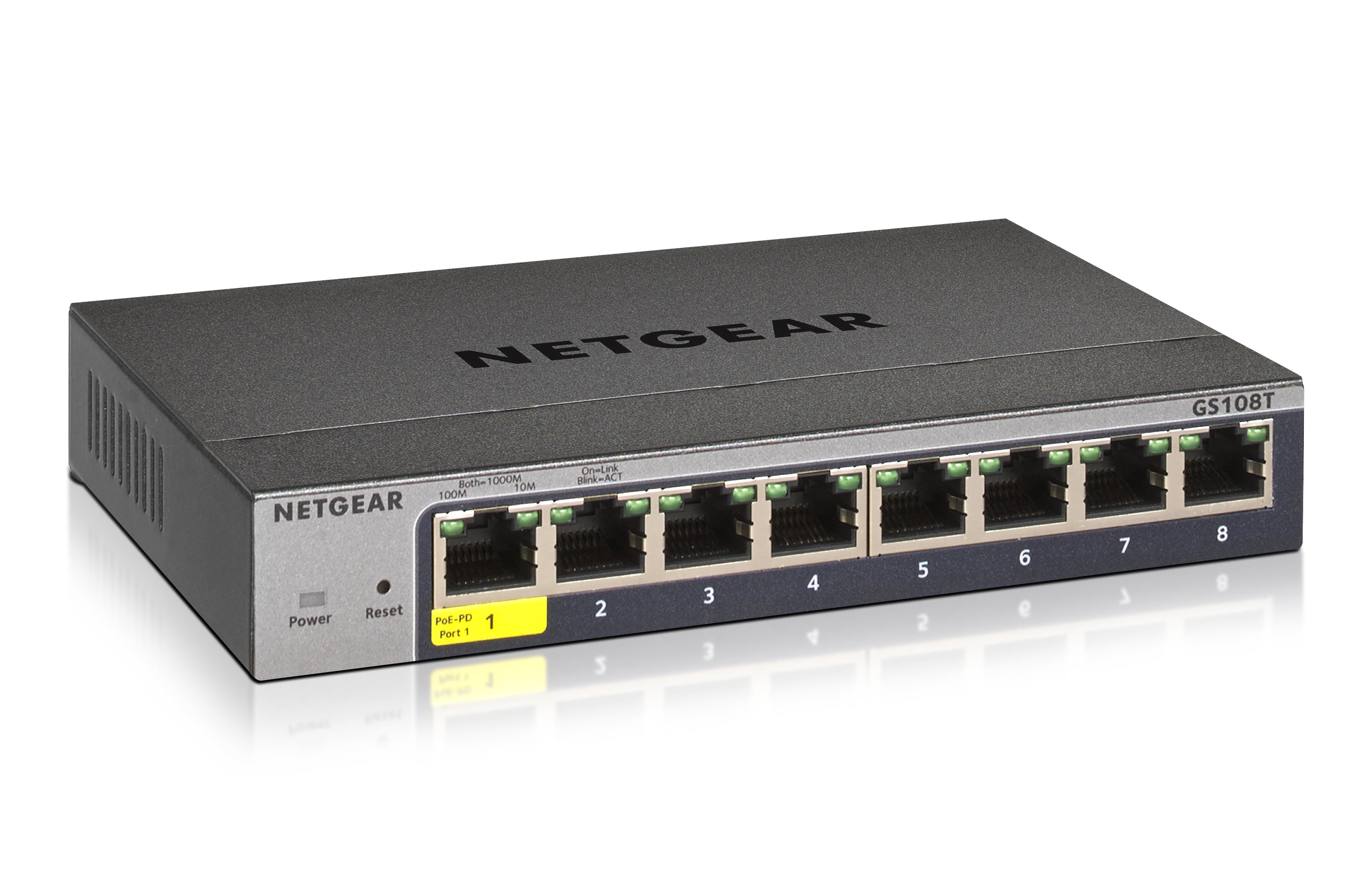 NETGEAR GS108Tv3 – Managed L2 Switch – 8× 1G