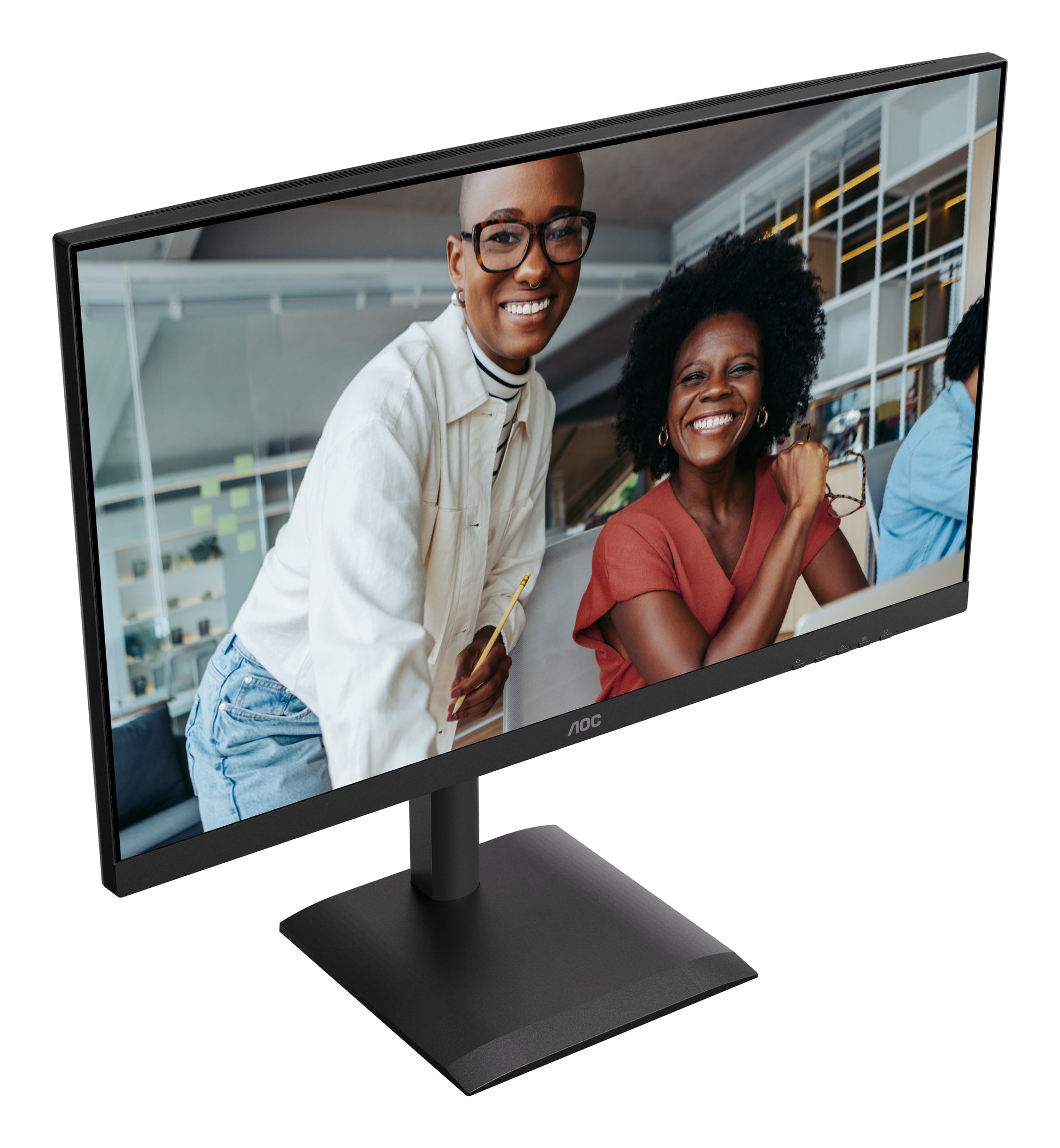 AOC U27E4CV – Monitor, 27", IPS, 60 Hz, 400 cd/m², USB-C, USB-Hub, Adaptive Sync, VESA 100 × 100, Schwarz