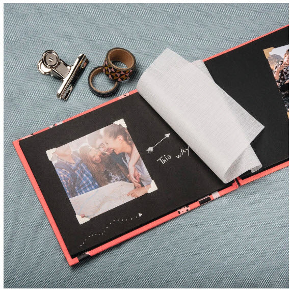 Hama Fotoalbum – für 240 × 170 mm, pink, mit Pergaminzwischenblättern, Papier