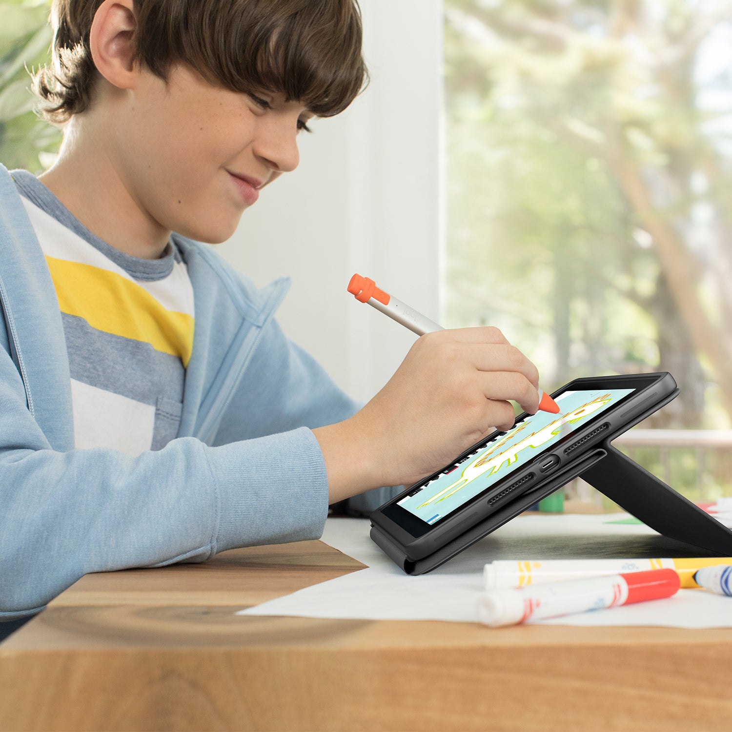 Logitech Rugged Folio – Tastatur – für iPad (7. & 8. Gen.)