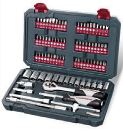 Kraftwerk – Knarrensatz 1/4", 82-teilig, 4/6/8/10 mm, Box, 204.101.001
