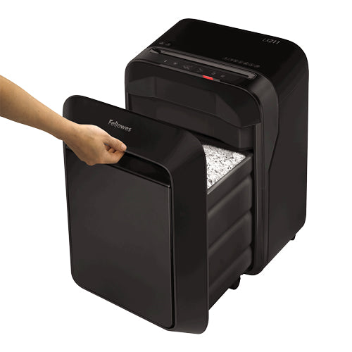 Fellowes Powershred LX211 – Aktenvernichter, DIN P-5, Mikroschnitt 2 × 12 mm, 15 Blatt, 23 l, A4