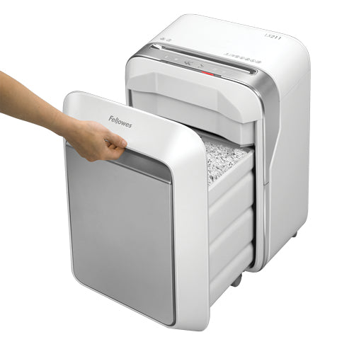 Fellowes Aktenvernichter, DIN P-5, Partikelschnitt 2 × 12 mm, 15 Blatt, 23 l