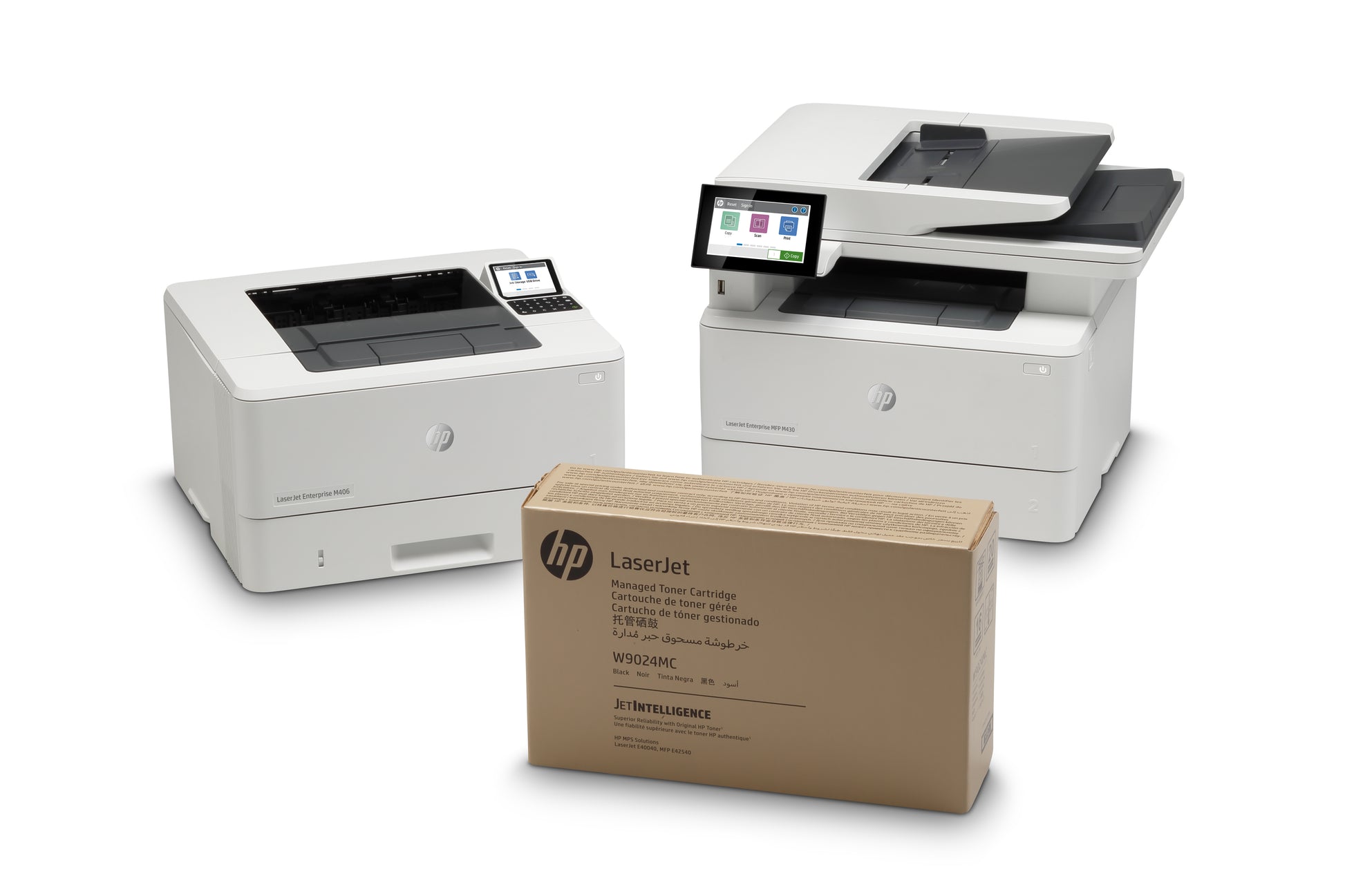 HP LaserJet Enterprise M406dn – S/W, Duplex, 42 S./Min., 1200 × 1200 dpi, LAN, Papier: 350 Blatt