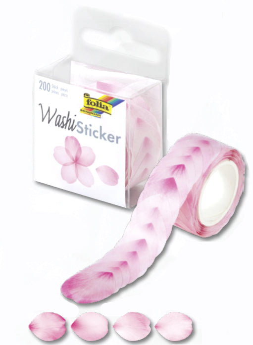 Folia Sticker Blüten – 200 Stück – wiederablösbar – Rosa