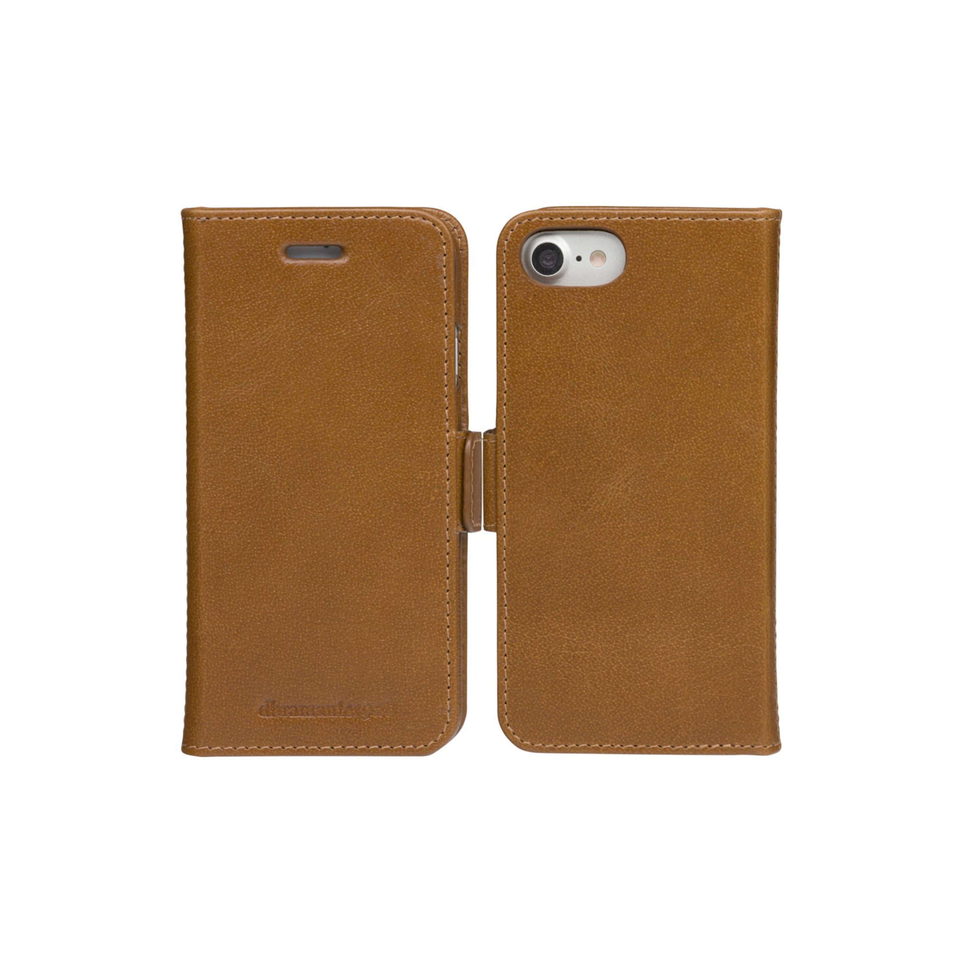 dbramante1928 Lynge Wallethülle – für Apple iPhone 6/7/8, 3 Kartenfächer, Leder, Tan