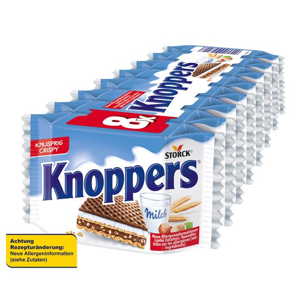 STORCK Knoppers Waffelgebäck – Haselnuss – 8 × 25 g