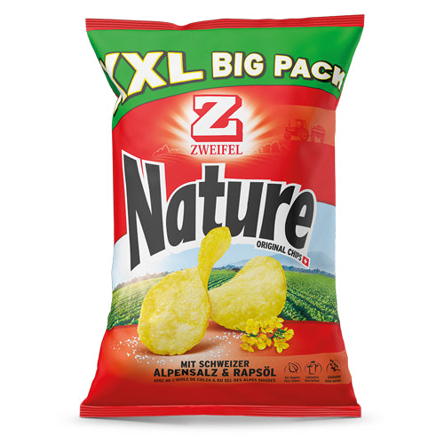 Zweifel Chips – Nature, vegan, glutenfrei, Beutel, 380 g
