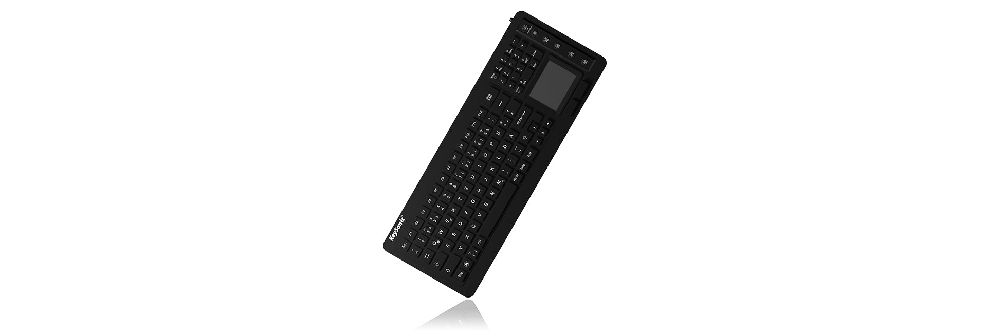 KeySonic Tastatur, kabelgebunden (USB-A), CH-Layout (DE-CH), Fullsize (mit Ziffernblock), Scherenmechanik