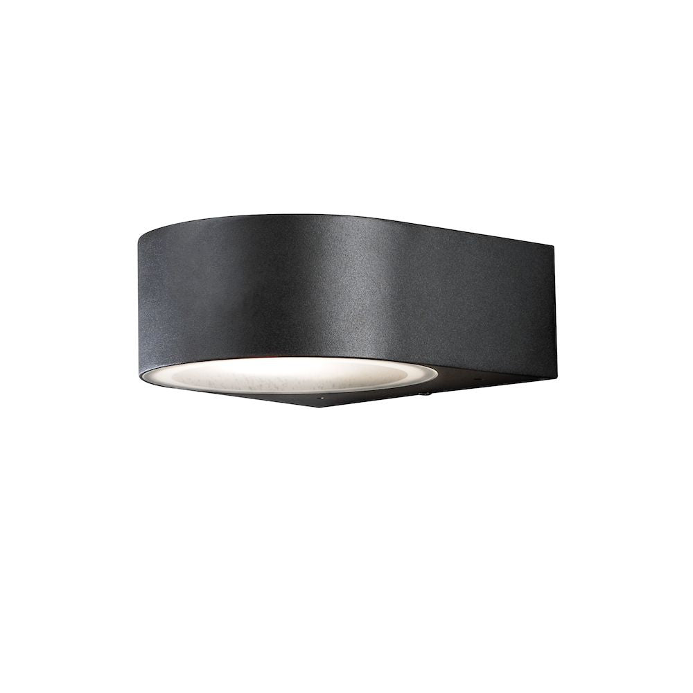 Konstsmide Aussenwandleuchte Teramo – 17×7 cm, 40 W, IP44, Netzbetrieb, mit Bewegungsmelder, Schwarz, Aluminium