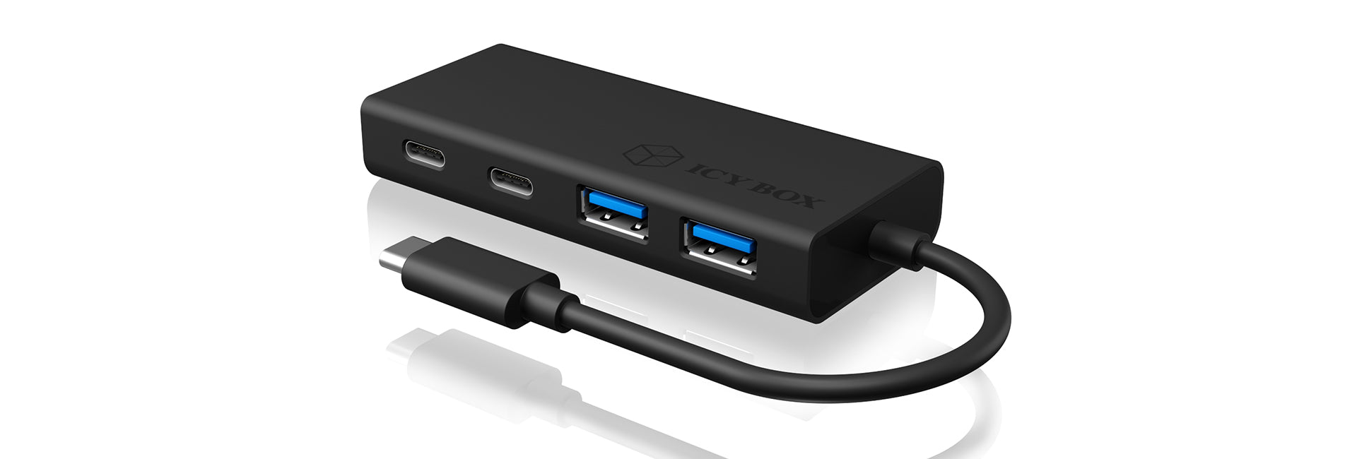 ICY BOX IB-1426-CPD USB-Hub – USB-C, 2× USB-A, 2× USB-C, 60 W PD, für Windows/Mac