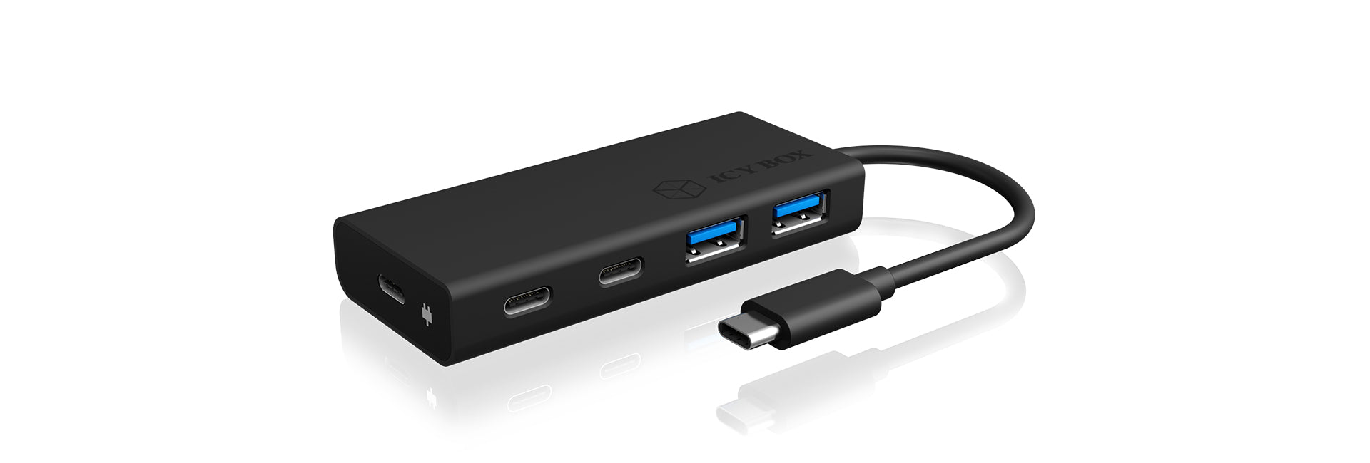 ICY BOX IB-1426-CPD USB-Hub – USB-C, 2× USB-A, 2× USB-C, 60 W PD, für Windows/Mac