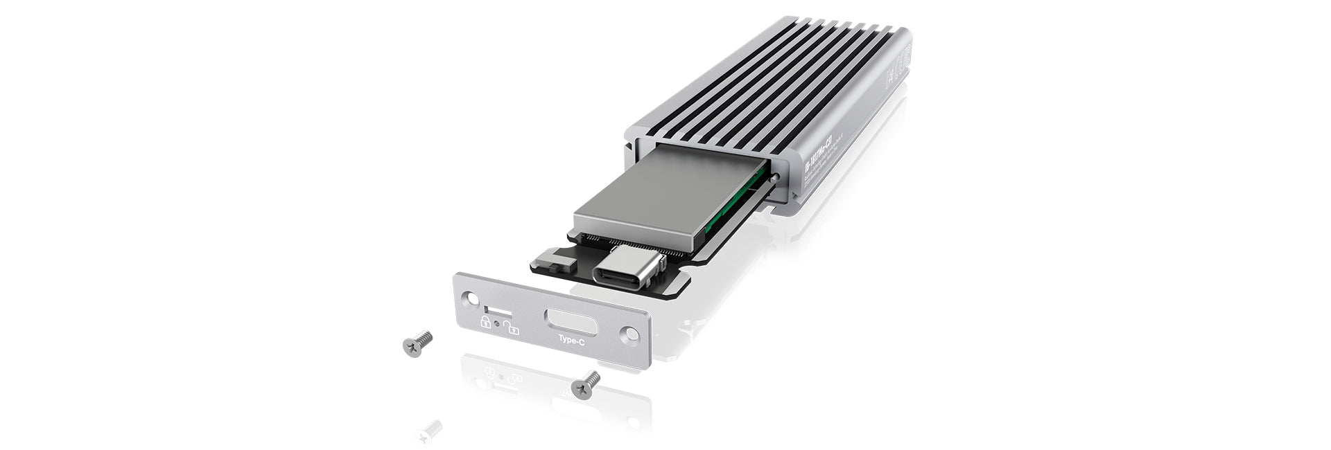 ICY BOX IB-1817MA-C31 – 1-Bay Desktop SSD-Gehäuse – für M.2 NVMe (PCIe 3.0, M-Key, 22×30/42/60/80 mm)