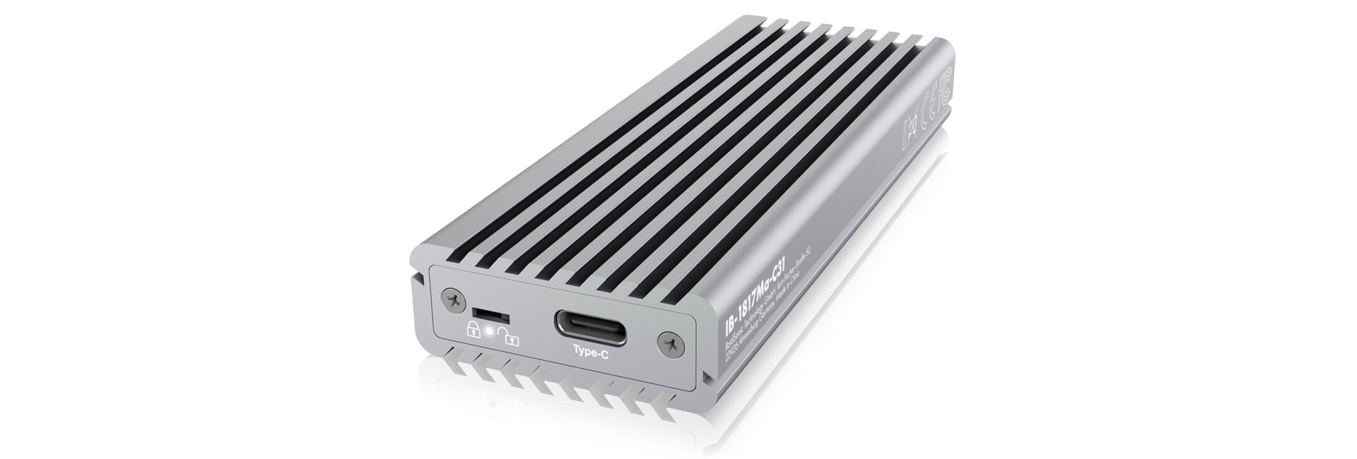 ICY BOX IB-1817MA-C31 – 1-Bay Desktop SSD-Gehäuse – für M.2 NVMe (PCIe 3.0, M-Key, 22×30/42/60/80 mm)