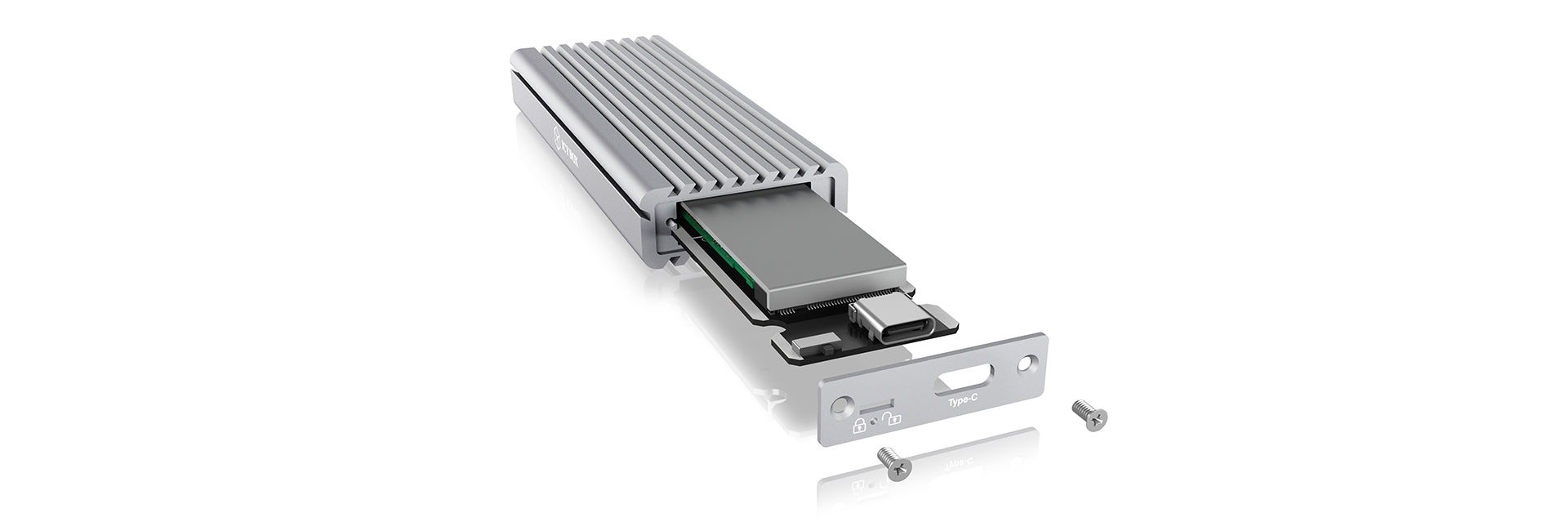 ICY BOX IB-1817MA-C31 – 1-Bay Desktop SSD-Gehäuse – für M.2 NVMe (PCIe 3.0, M-Key, 22×30/42/60/80 mm)