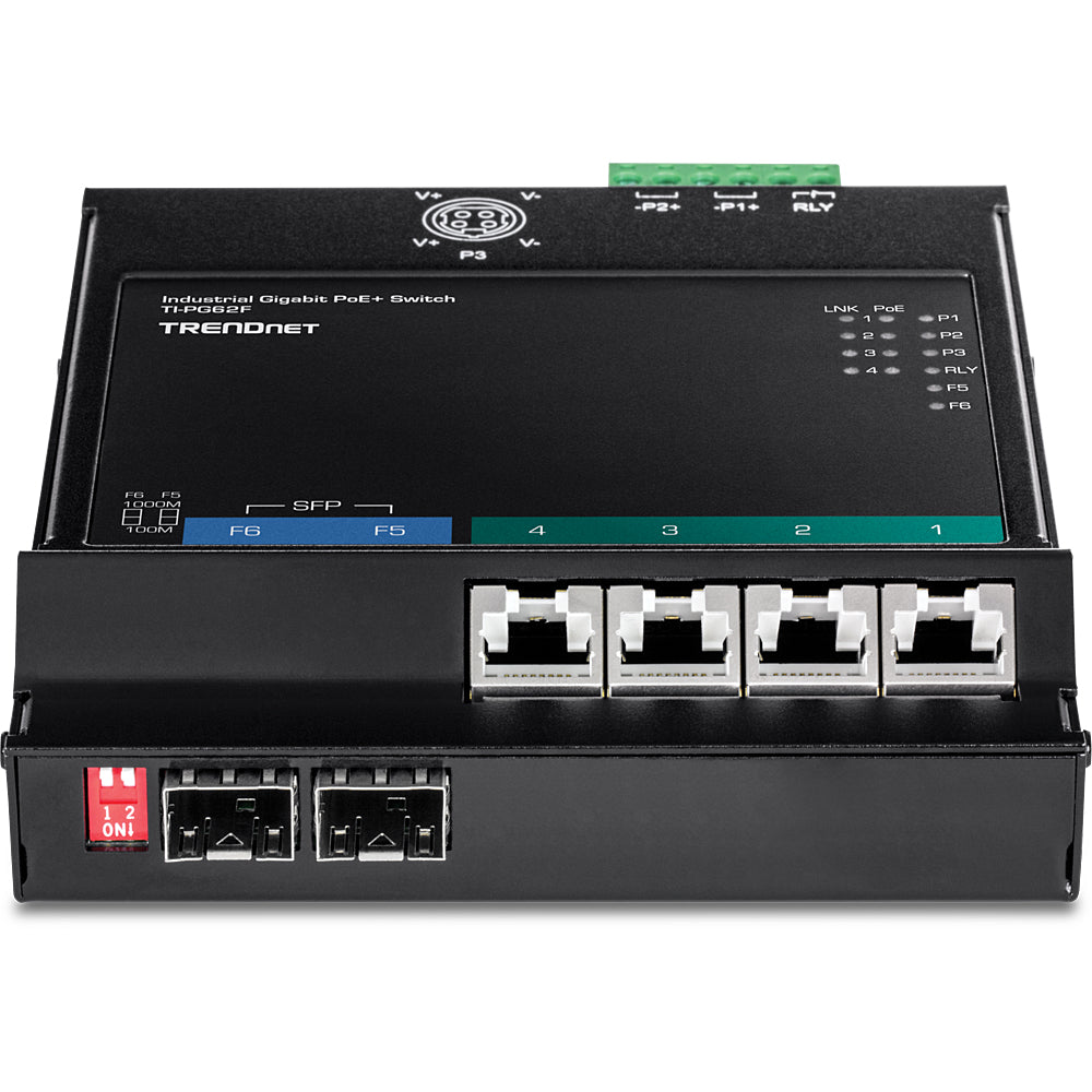 TRENDnet TI-PG62F – Managed Switch – 4×GbE, 2×SFP, PoE+ 120 W