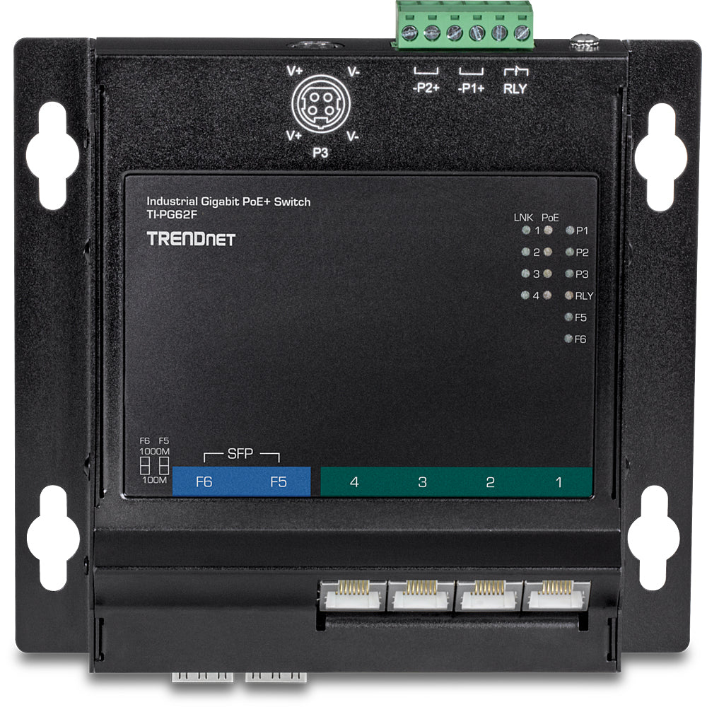 TRENDnet TI-PG62F – Managed Switch – 4×GbE, 2×SFP, PoE+ 120 W