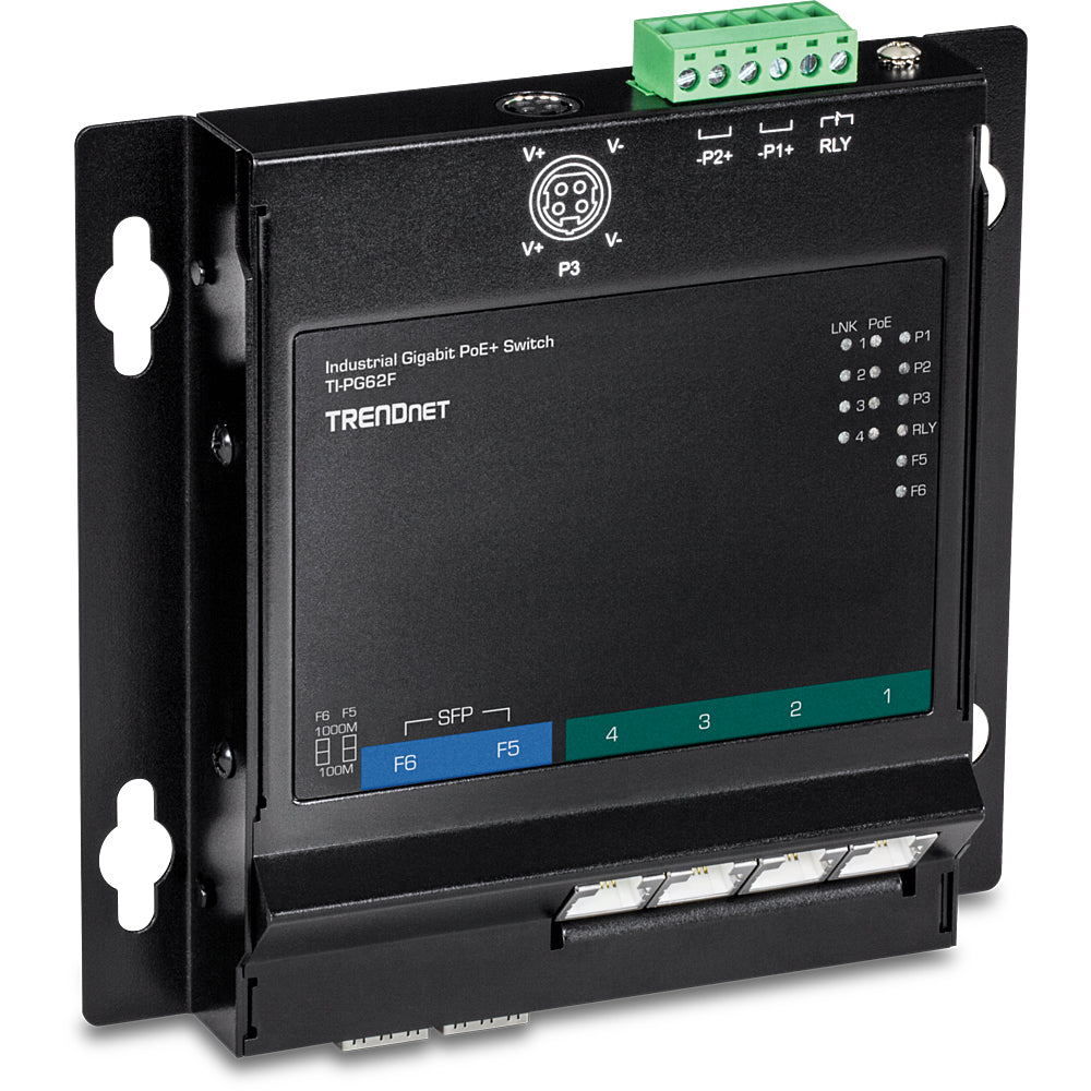 TRENDnet TI-PG62F – Managed Switch – 4×GbE, 2×SFP, PoE+ 120 W