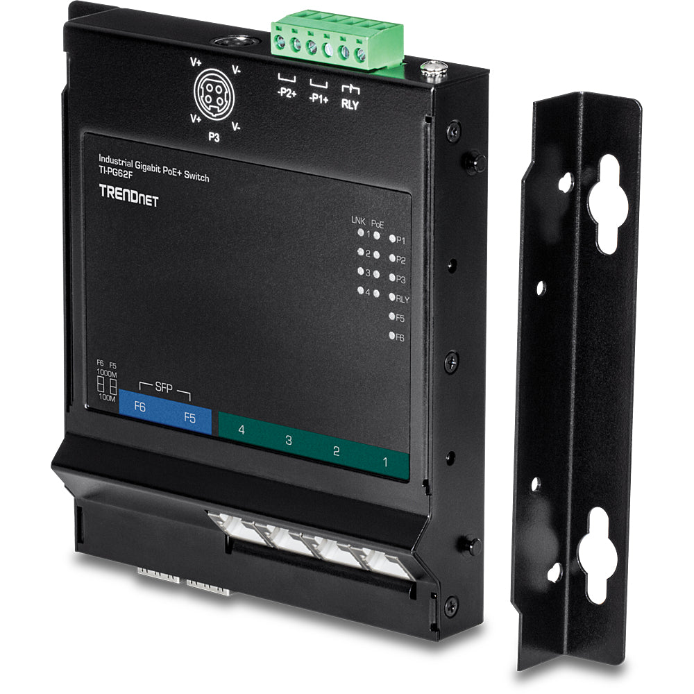 TRENDnet TI-PG62F – Managed Switch – 4×GbE, 2×SFP, PoE+ 120 W