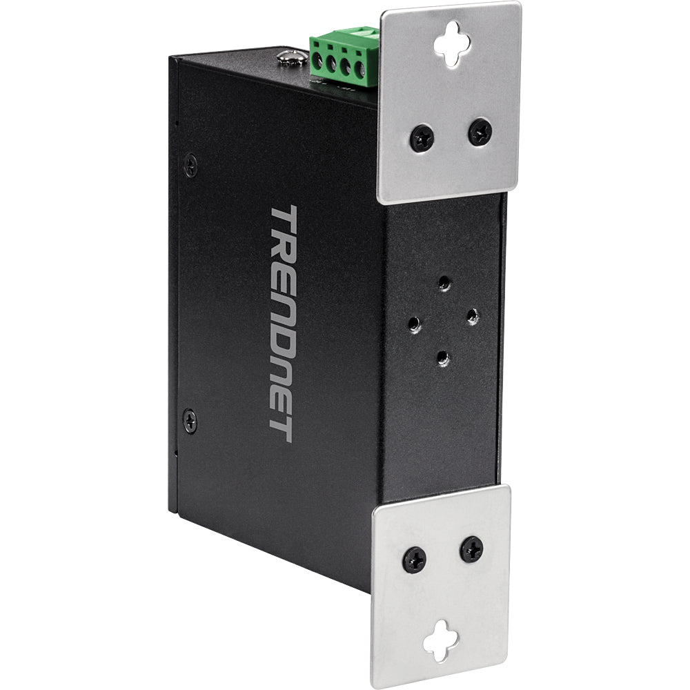 TRENDnet TI-PG50 – Unmanaged L2/L3 Switch – 4× 1G PoE+, 1× 1G, PoE-Budget 120 W, DIN-Rail