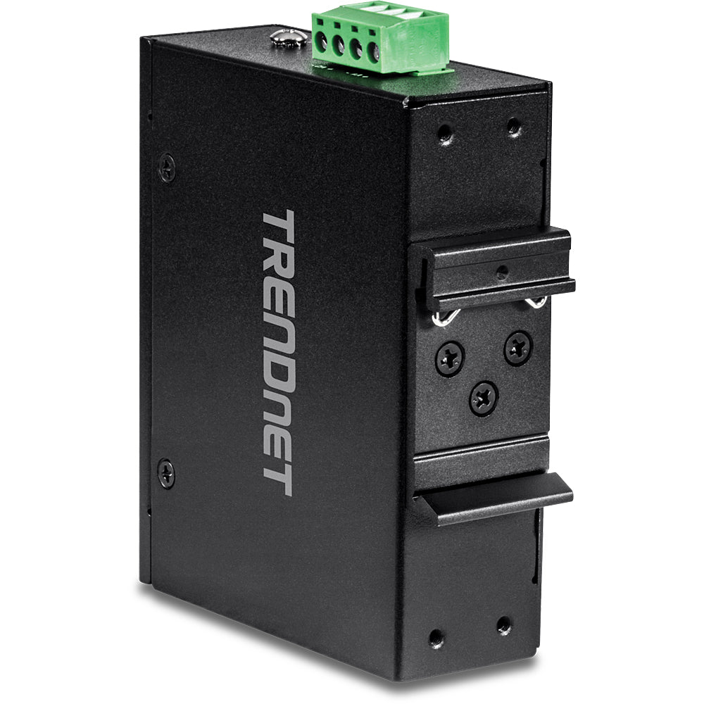 TRENDnet TI-PG50 – Unmanaged L2/L3 Switch – 4× 1G PoE+, 1× 1G, PoE-Budget 120 W, DIN-Rail